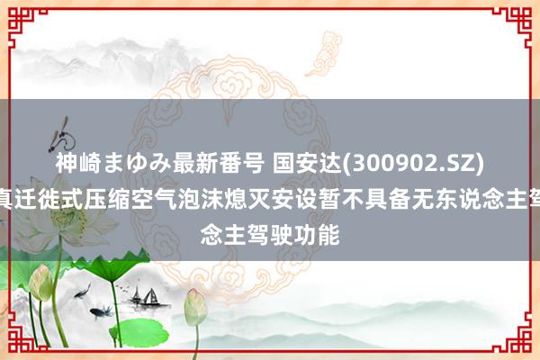 神崎まゆみ最新番号 国安达(300902.SZ)：高天真迁徙式压缩空气泡沫熄灭安设暂不具备无东说念主驾驶功能