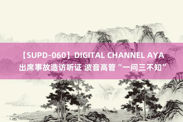 【SUPD-060】DIGITAL CHANNEL AYA 出席事故造访听证 波音高管“一问三不知”