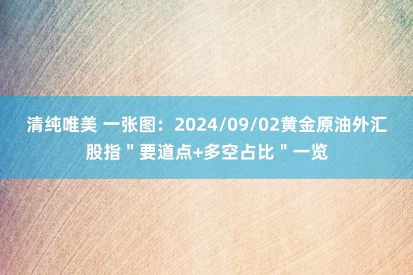 清纯唯美 一张图：2024/09/02黄金原油外汇股指＂要道点+多空占比＂一览