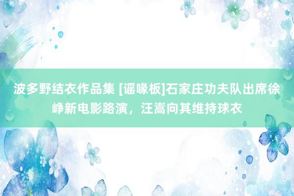 波多野结衣作品集 [谣喙板]石家庄功夫队出席徐峥新电影路演，汪嵩向其维持球衣