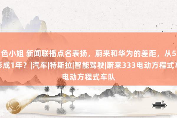 色小姐 新闻联播点名表扬，蔚来和华为的差距，从5年形成1年？|汽车|特斯拉|智能驾驶|蔚来333电动方程式车队